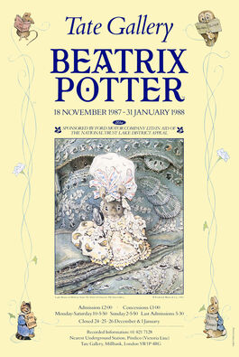 Beatrix Potter exhibition poster
